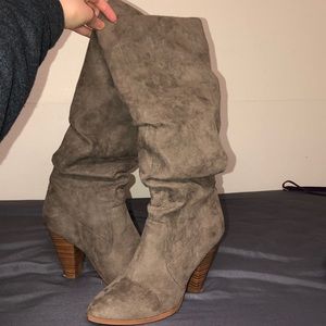 Charlotte Russe Suede Heeled Boots